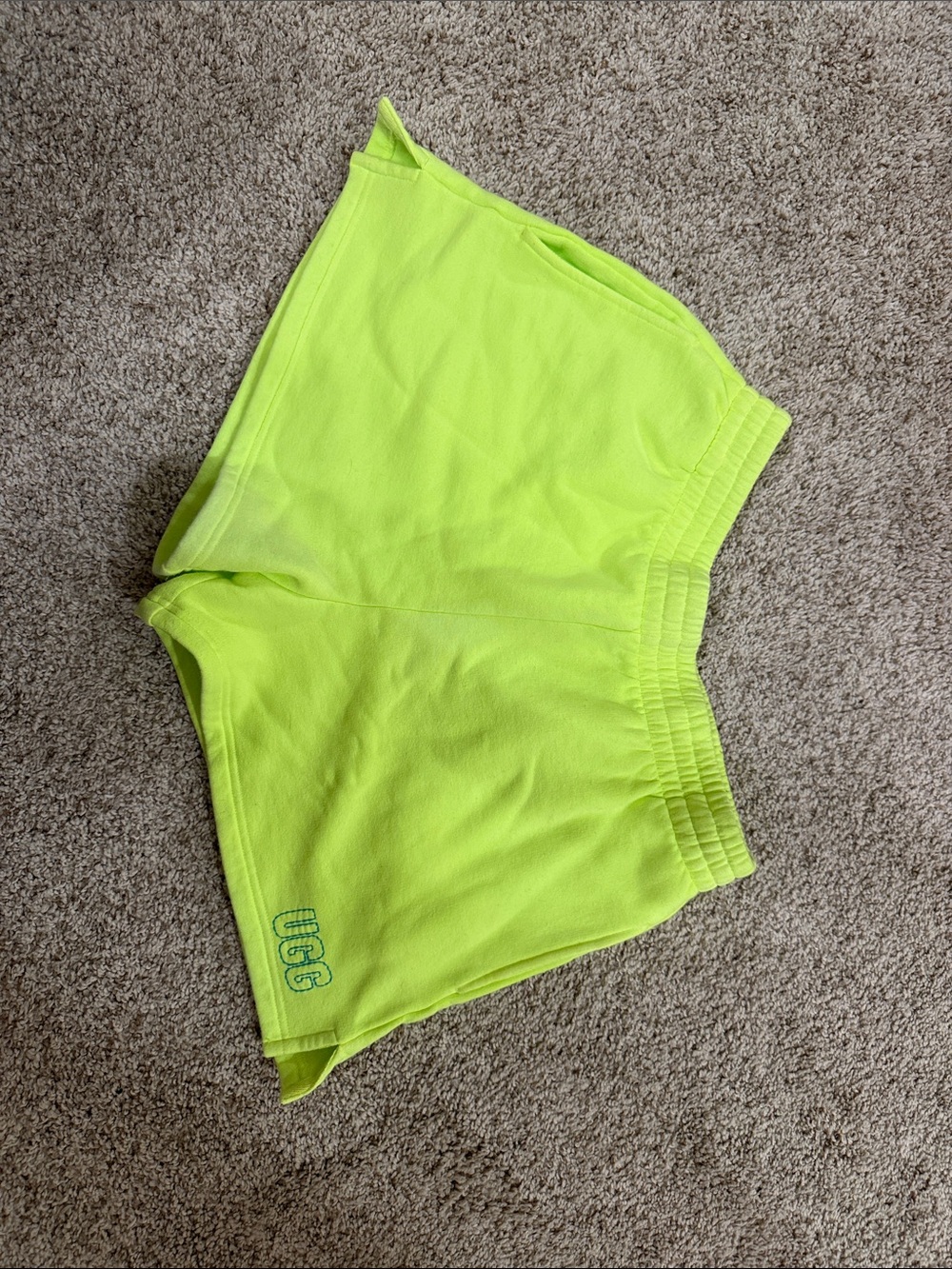 UGG Neon Lime Athletic Shorts